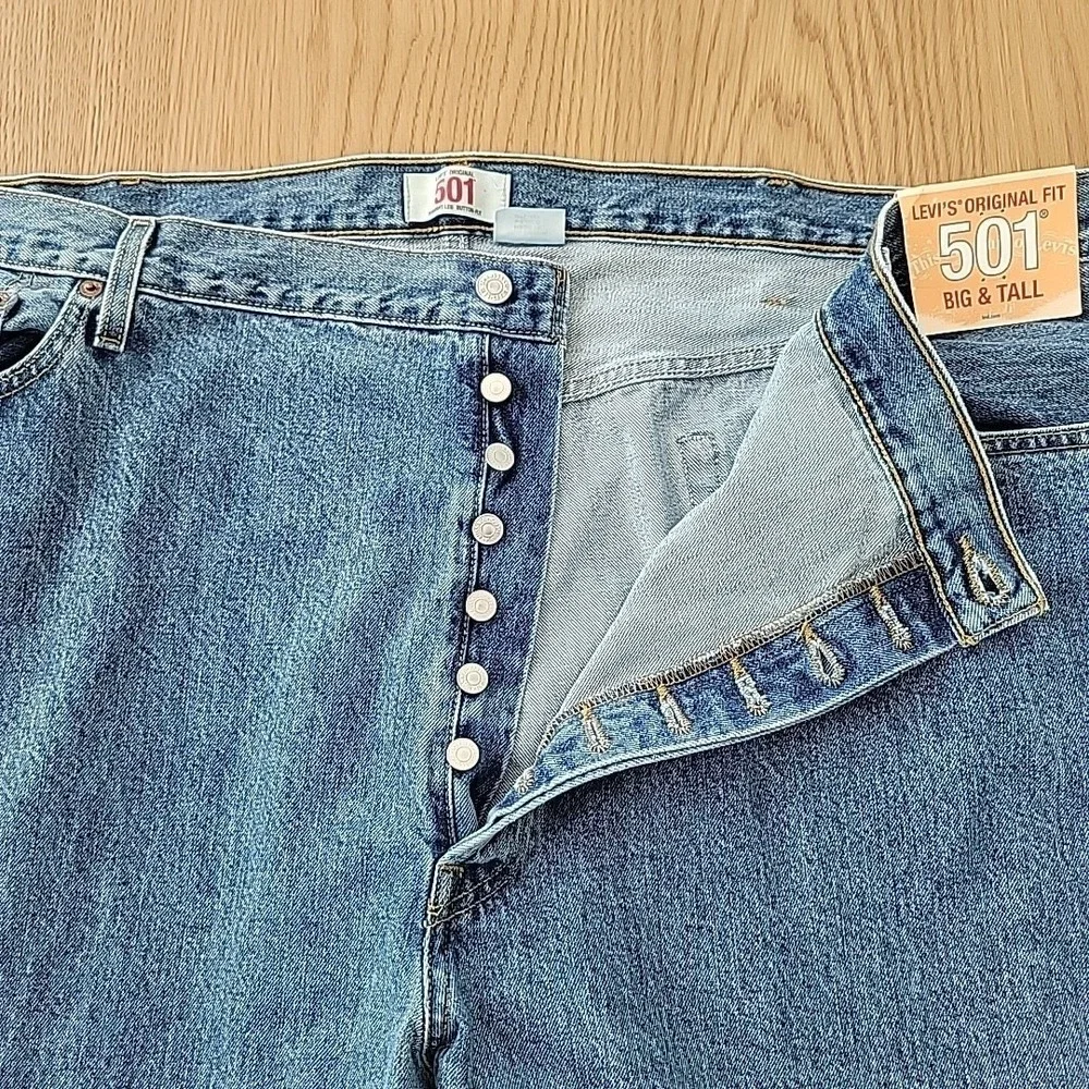 Levis‎ 501 Men's 50x30 Original Fit BIG & TALL Straight Leg Button Fly Jeans